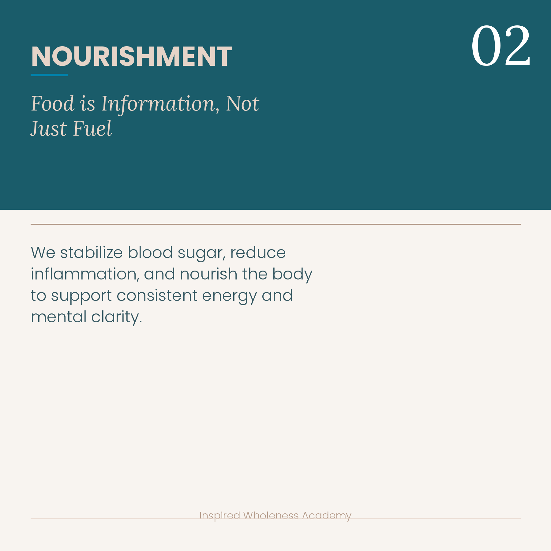 pillar 02 nourishment